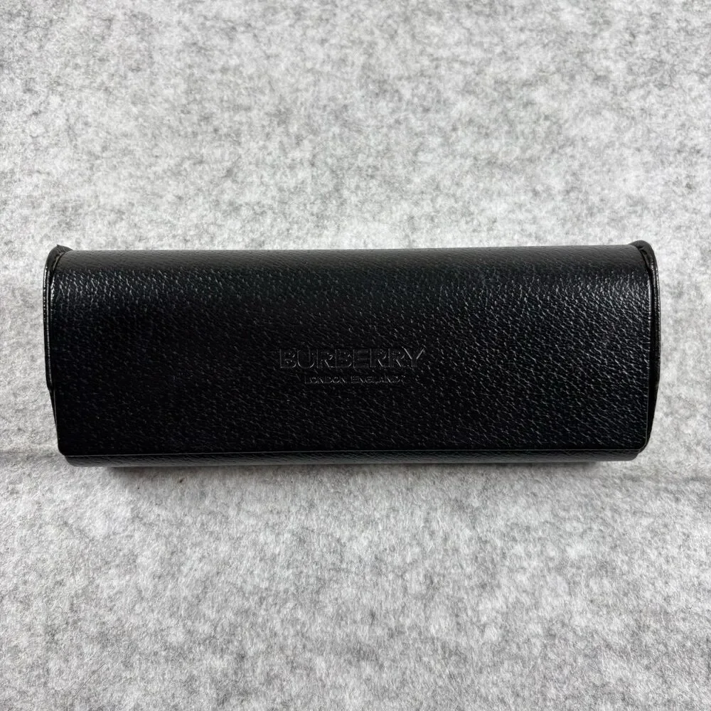 Burberry London England Eyeglasses Sunglasses Hard Case Holder Black Pebbled